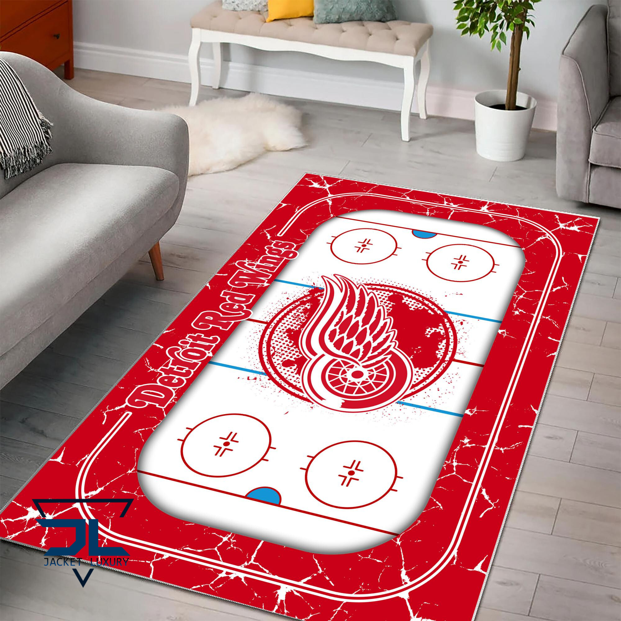Sportswearmerch Detroit Red Wings NHL Area Rug For Fan