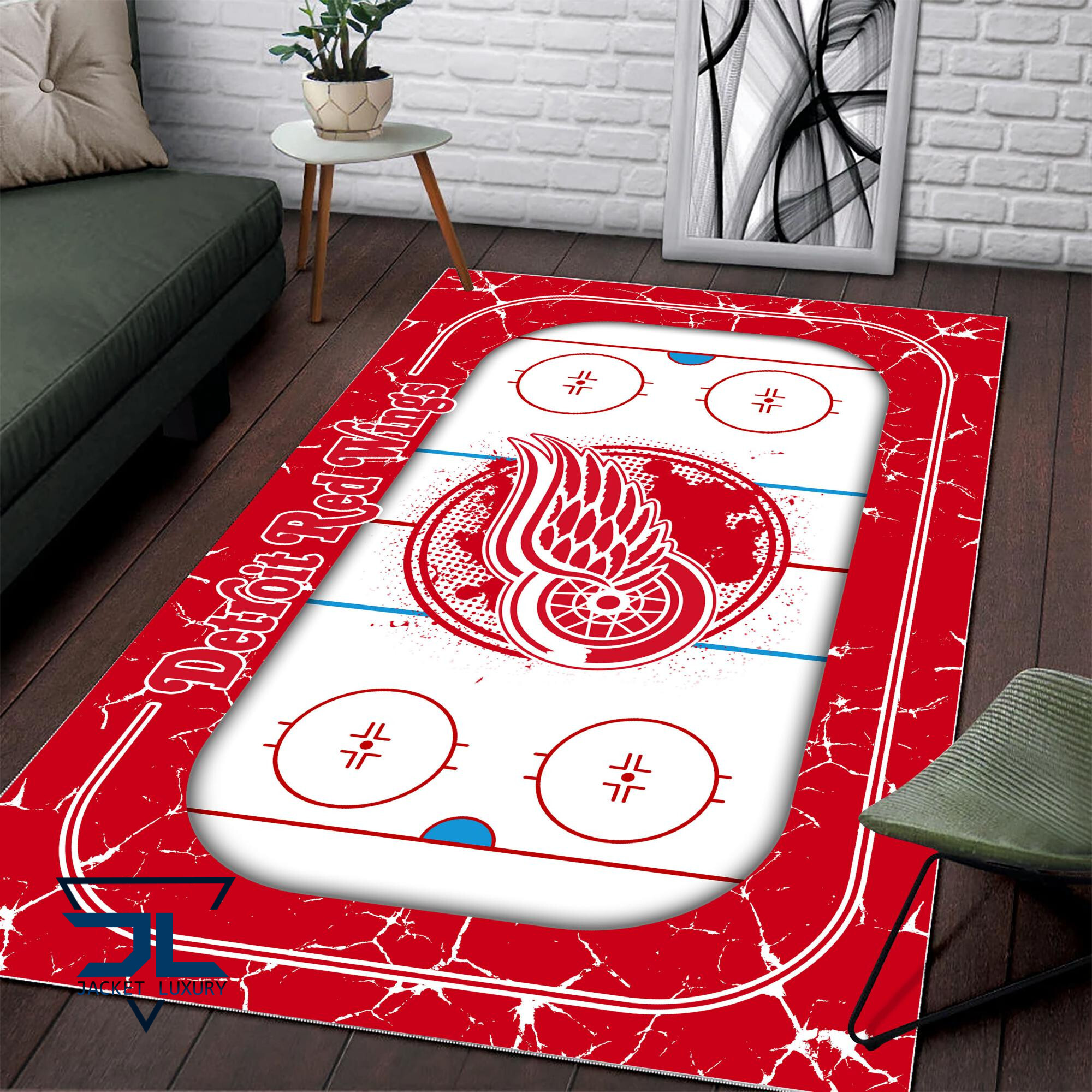 Sportswearmerch Detroit Red Wings NHL Area Rug For Fan