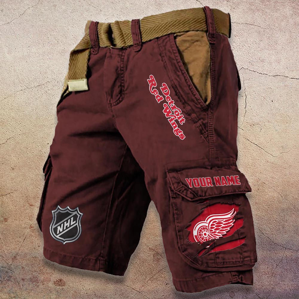 Sportswearmerch Detroit Red Wings NHL Denim Short For Fan