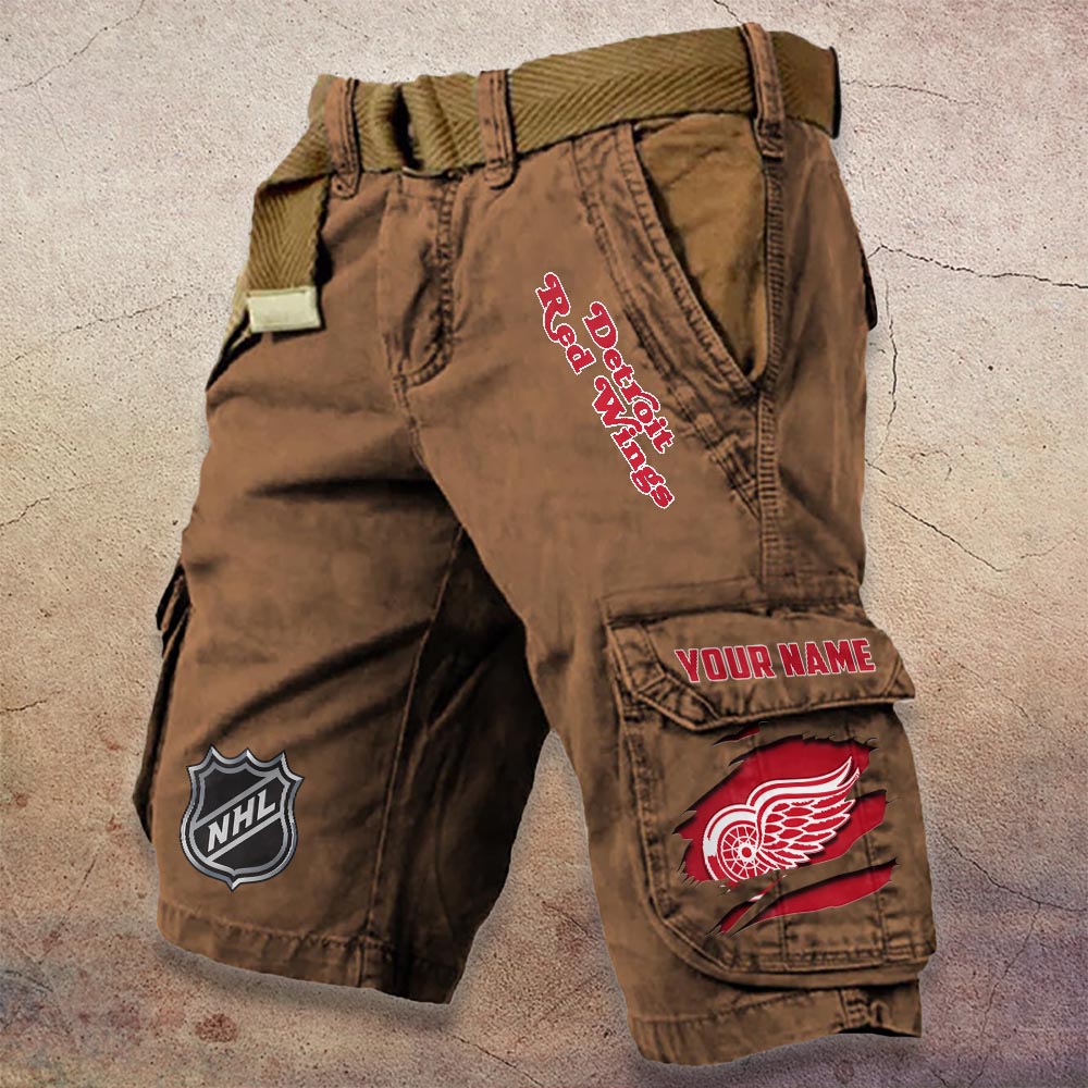 Sportswearmerch Detroit Red Wings NHL Denim Short For Fan