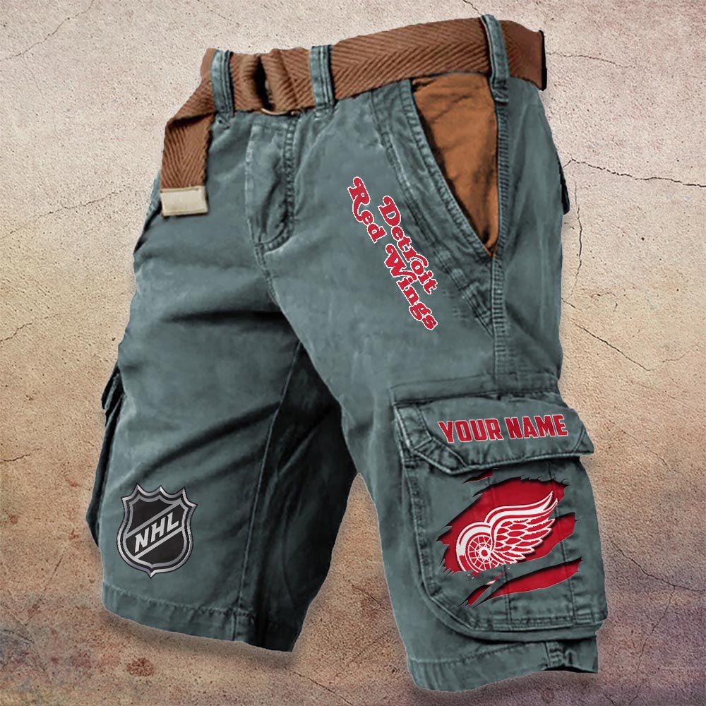 Sportswearmerch Detroit Red Wings NHL Denim Short For Fan