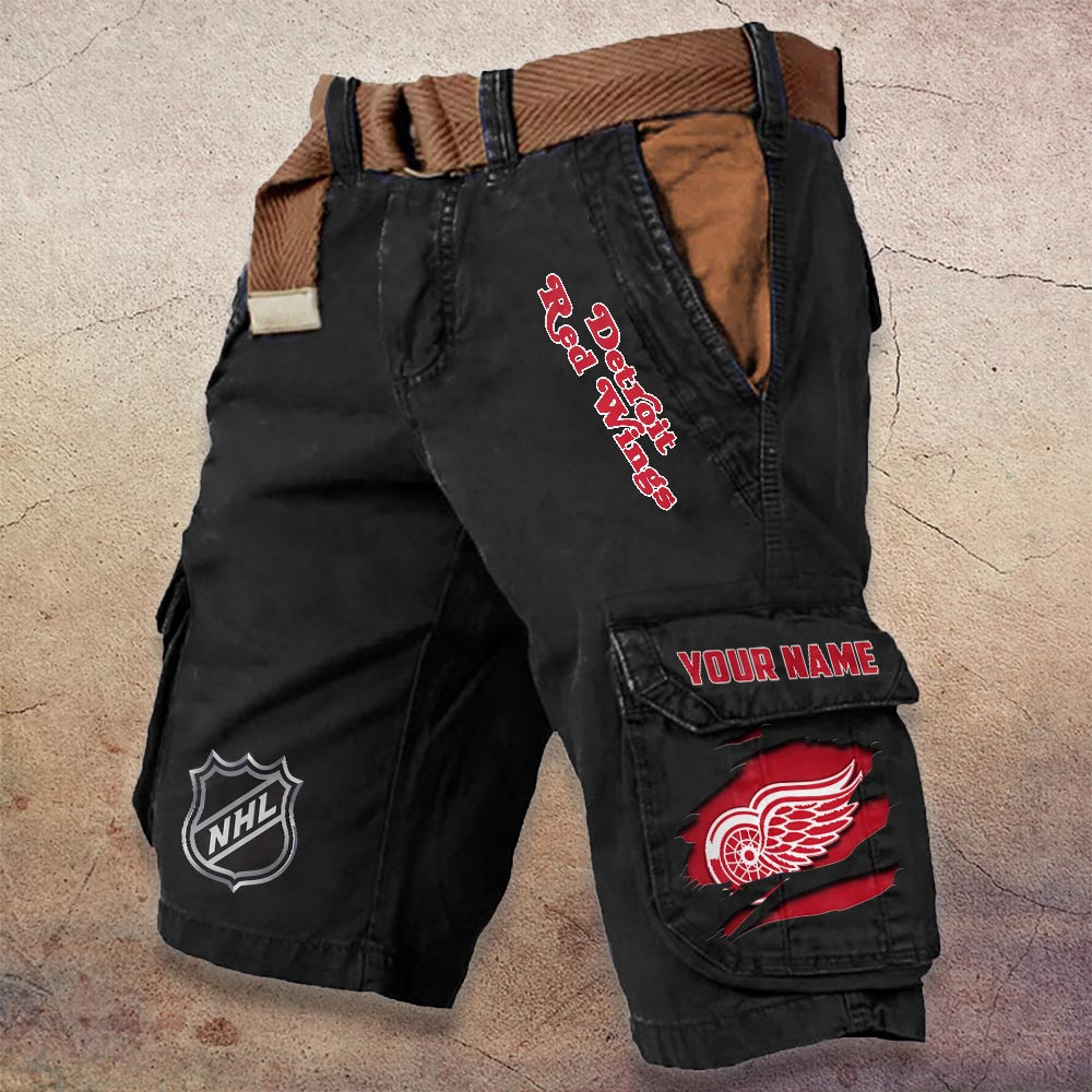 Sportswearmerch Detroit Red Wings NHL Denim Short For Fan