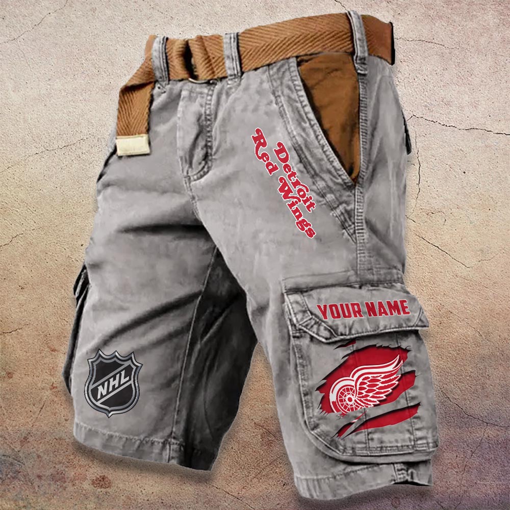 Sportswearmerch Detroit Red Wings NHL Denim Short For Fan