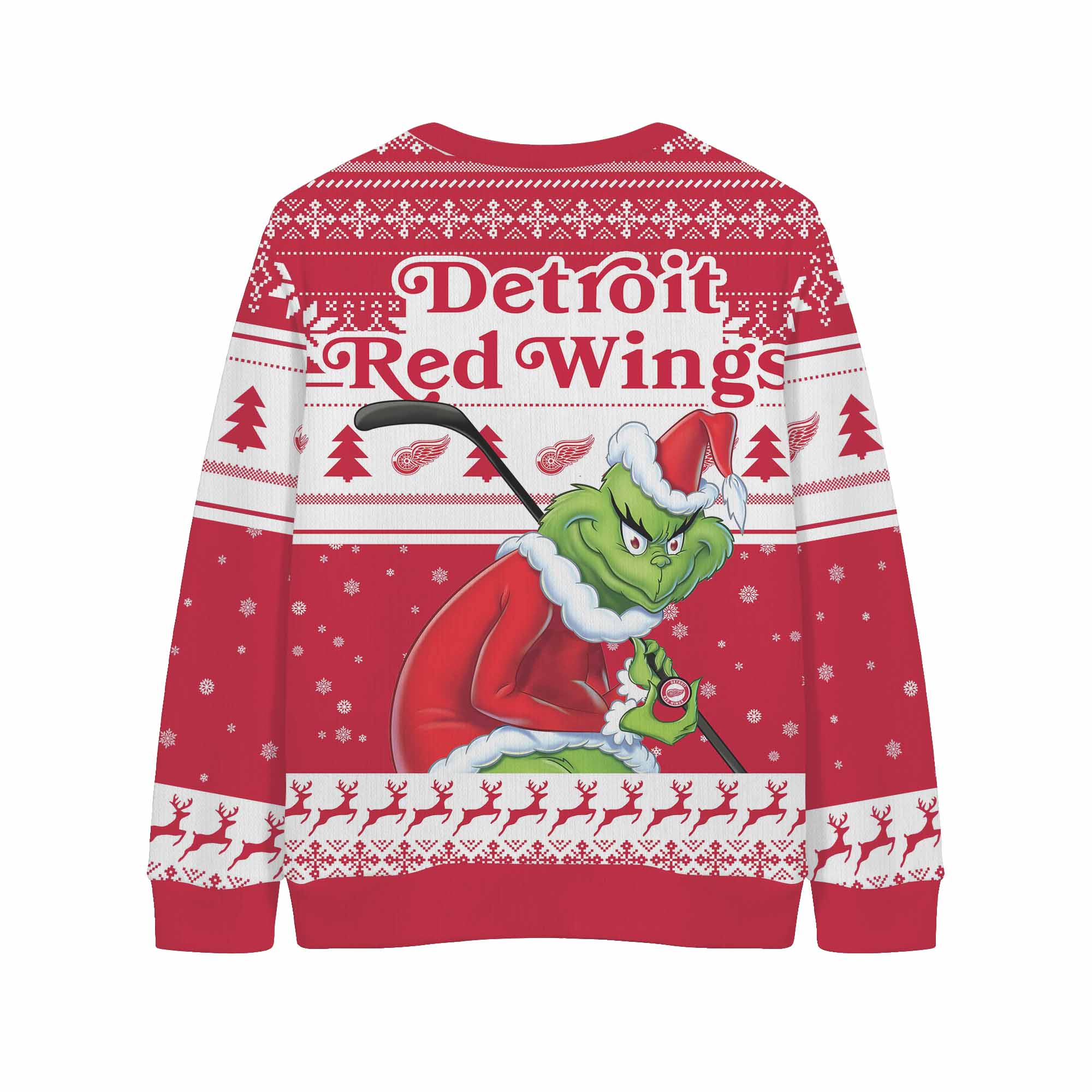 Sportswearmerch Detroit Red Wings NHL x Grinch Christmas Cardigan For Fan