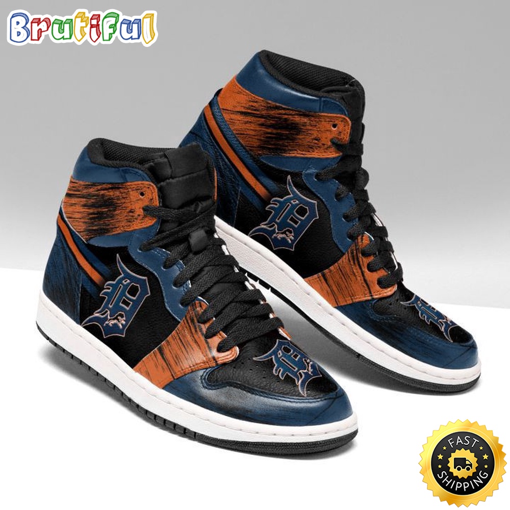 Sportswearmerch Detroit Tigers MLB AJ1 High Sneakers Shoes For Men And Women