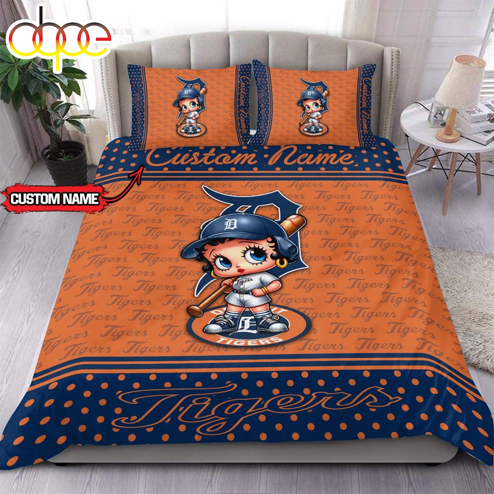 Sportswearmerch Detroit Tigers MLB Baseball Bedding Set For Fan