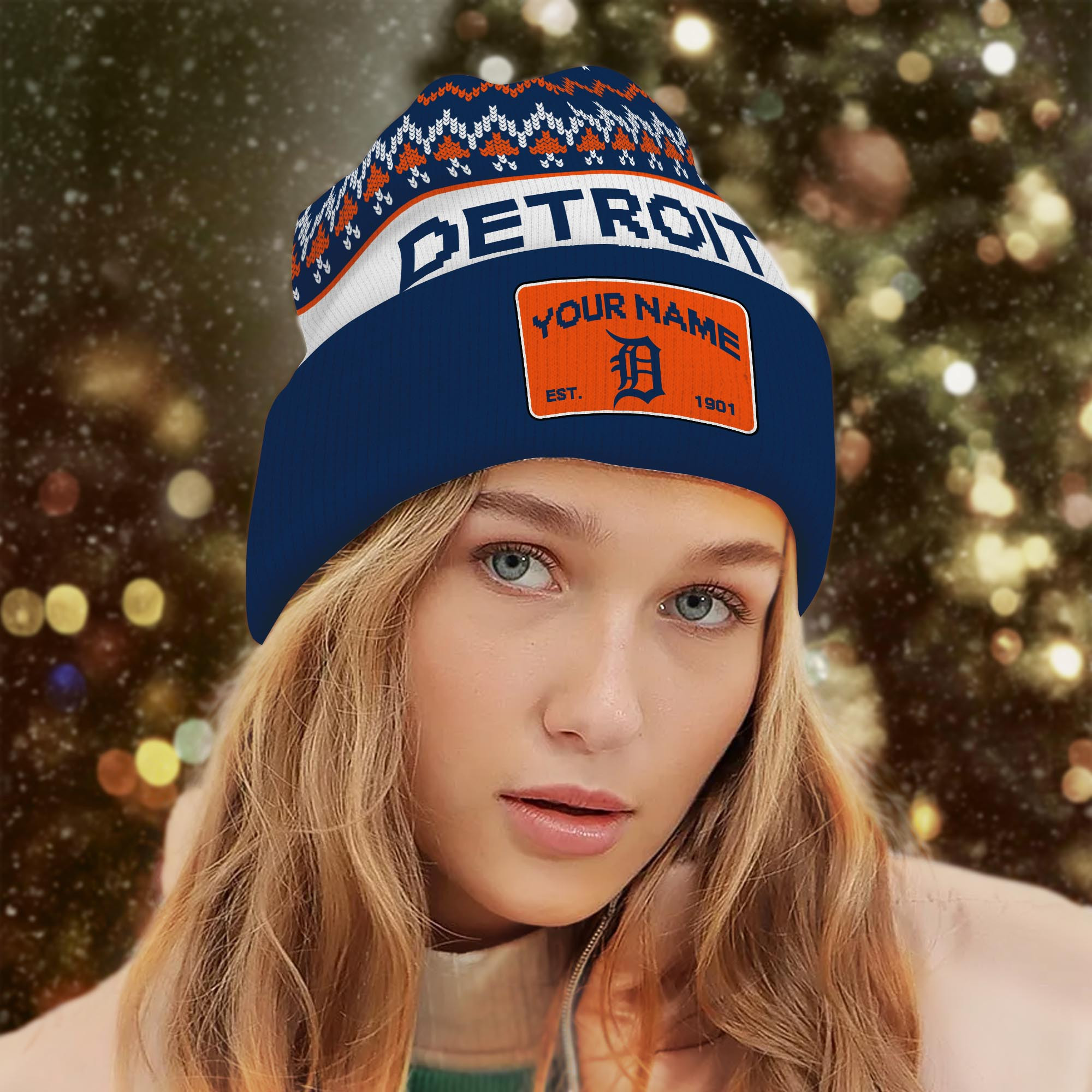 Sportswearmerch Detroit Tigers MLB Christmas Beanie Hat For Fan