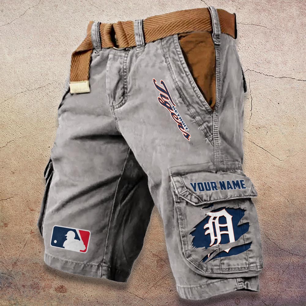 Sportswearmerch Detroit Tigers MLB Denim Short For Fan