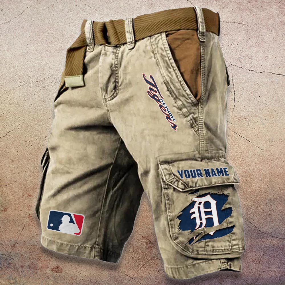 Sportswearmerch Detroit Tigers MLB Denim Short For Fan