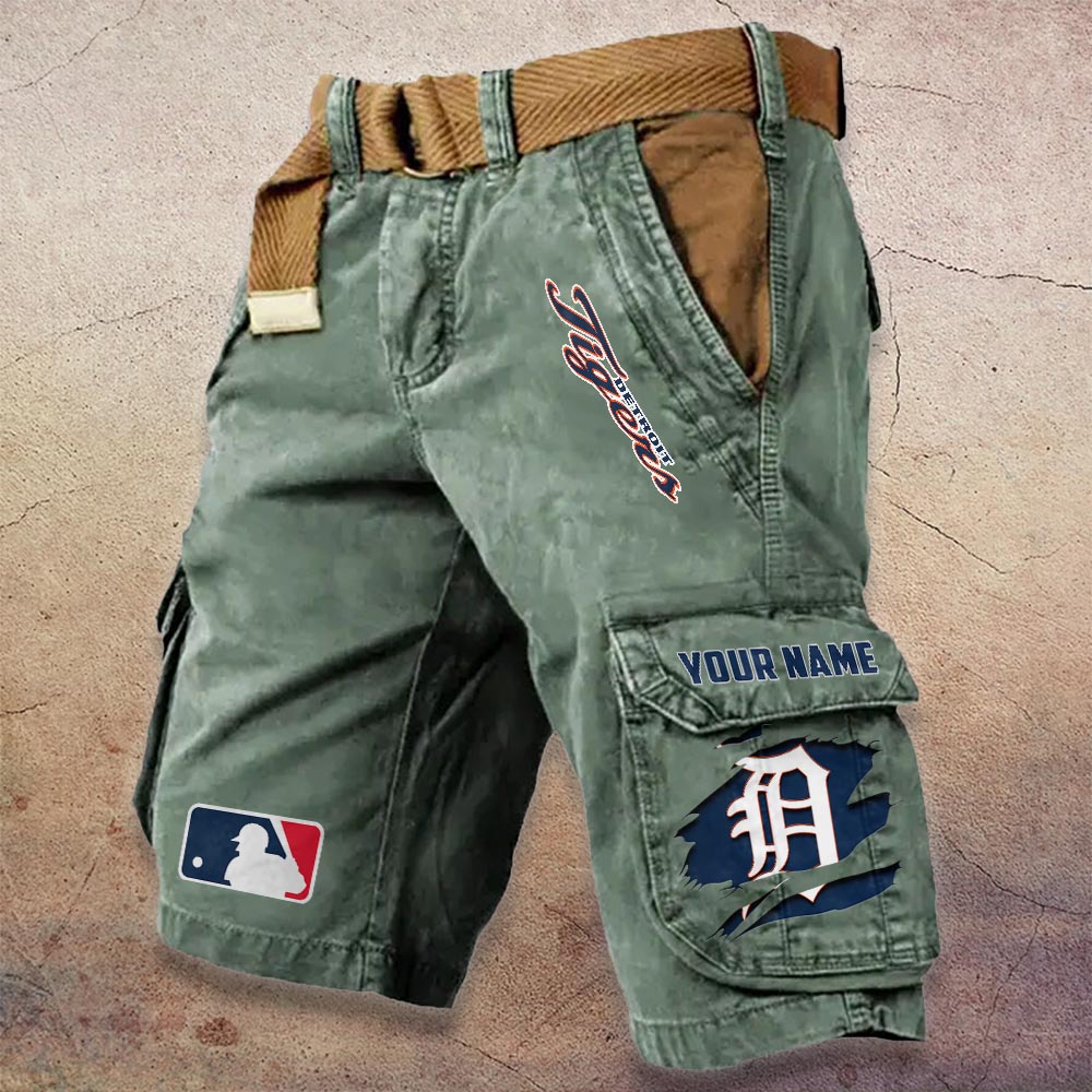 Sportswearmerch Detroit Tigers MLB Denim Short For Fan