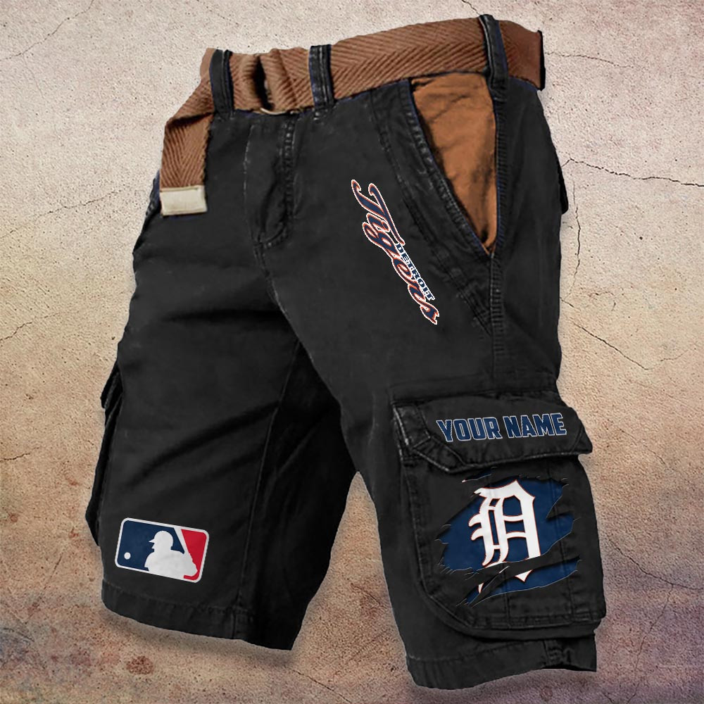 Sportswearmerch Detroit Tigers MLB Denim Short For Fan
