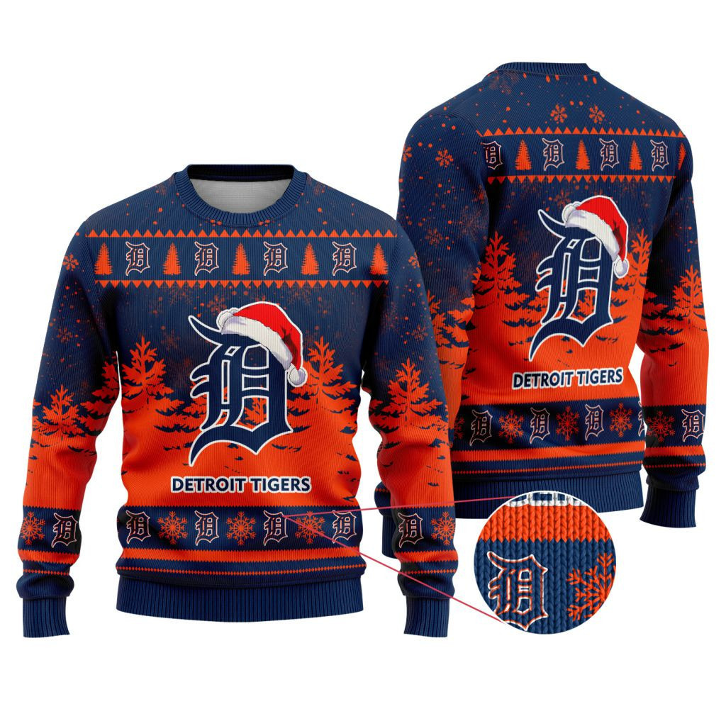 Sportswearmerch Detroit Tigers MLB Funny Christmas Ugly Sweater For Fans