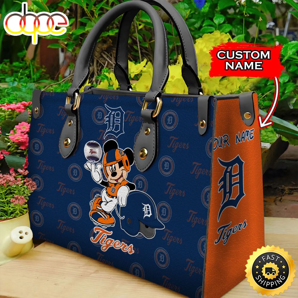 Sportswearmerch Detroit Tigers MLB Mickey Leather Bag For Fan