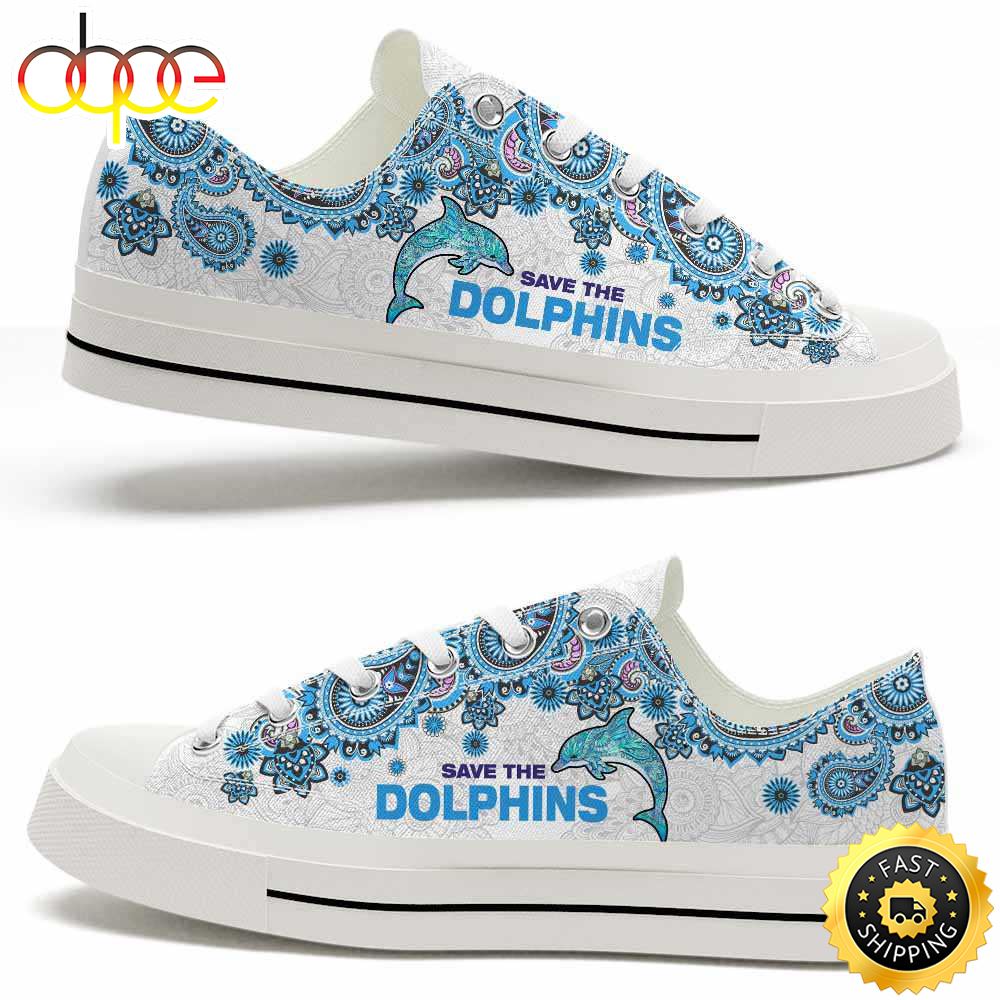 Sportswearmerch Dolphin Mandala Save The Dolphins Low Top Canvas Sneakers Shoes For Men And Women
