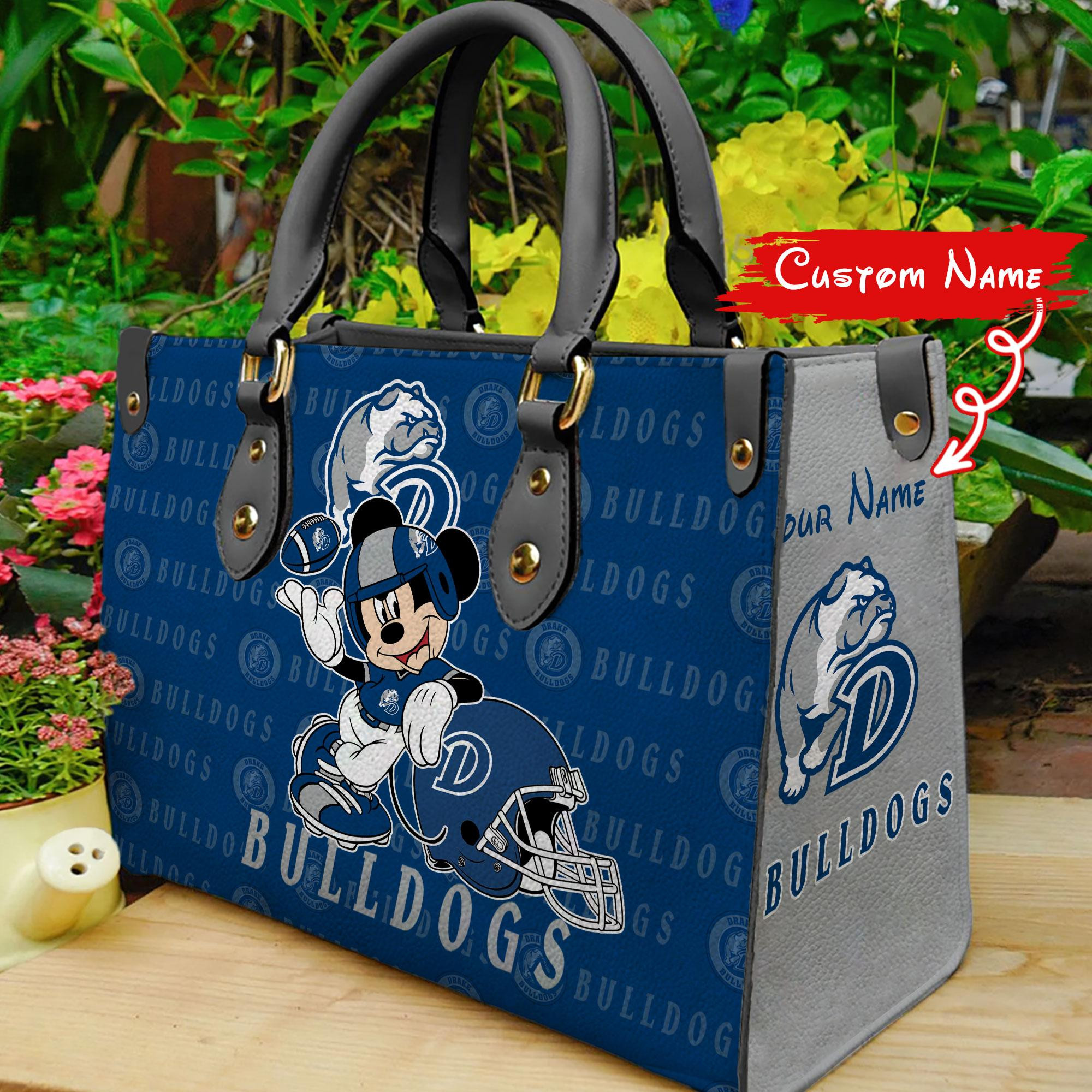 Sportswearmerch Drake Bulldogs NCAA x Mickey Women Leather Handbag For Fan