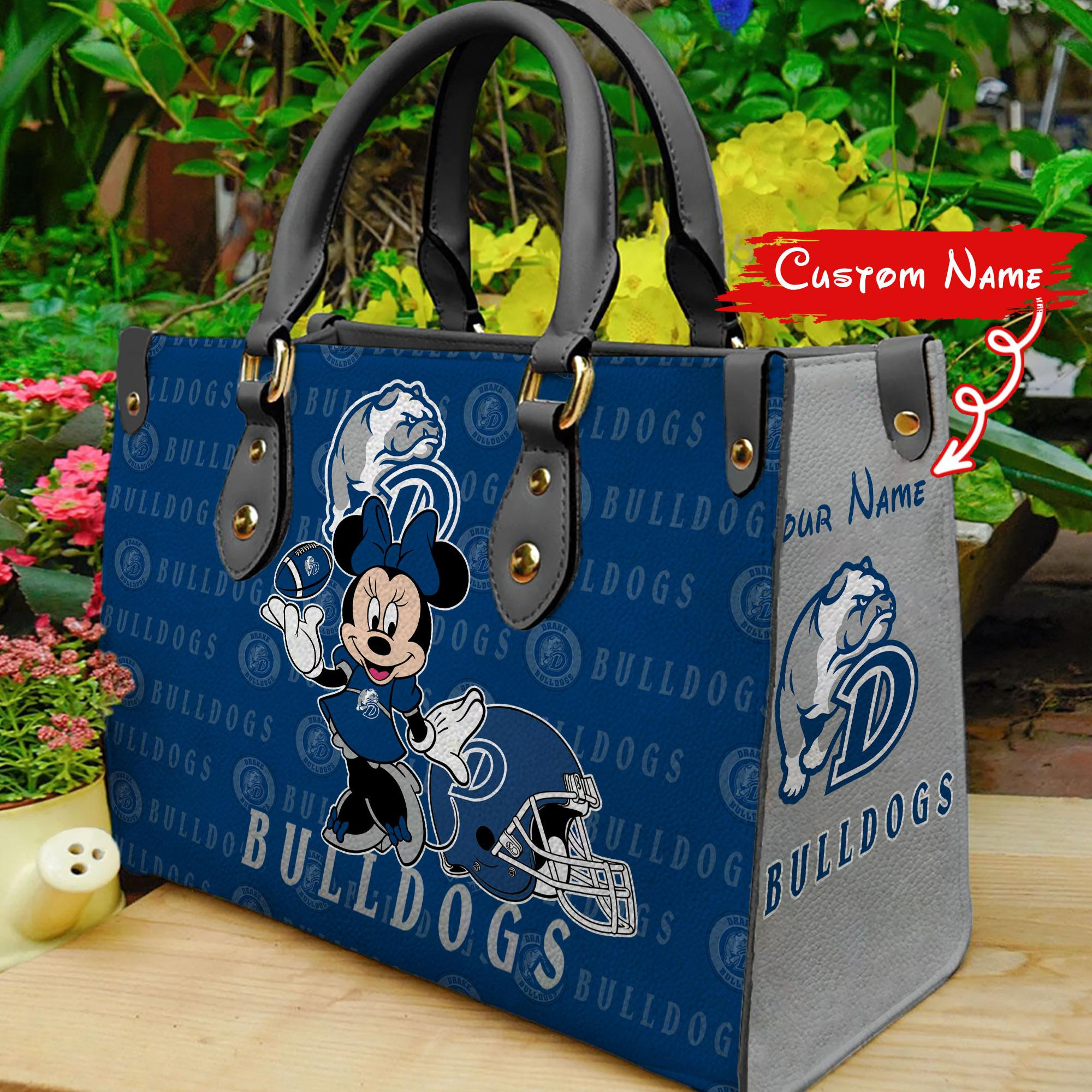Sportswearmerch Drake Bulldogs NCAA x Minnie Women Leather Handbag For Fan
