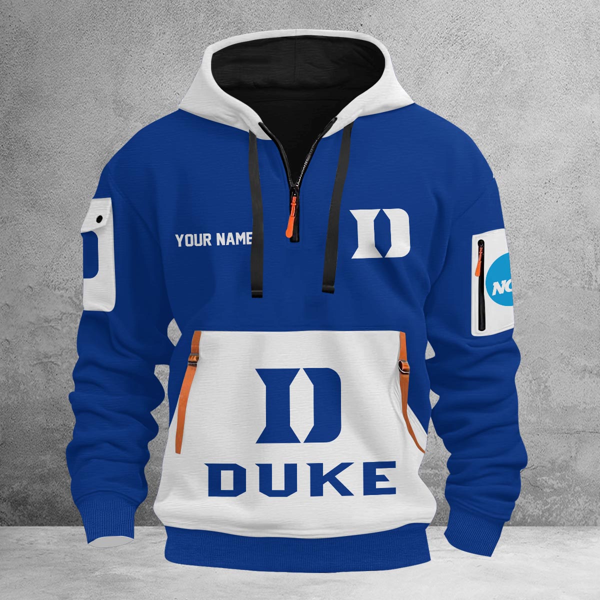 Sportswearmerch Duke Blue Devils NCAA Half Zip Hoodie Personalized For Fan
