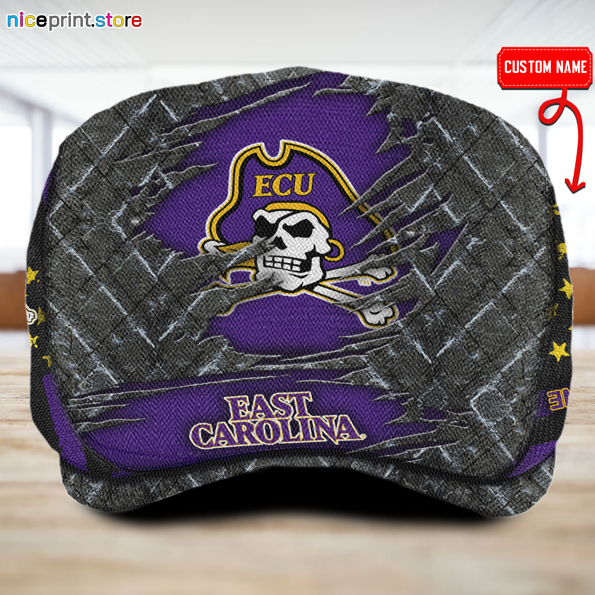 Sportswearmerch East Carolina Pirates NCAA Flat Cap For Fan