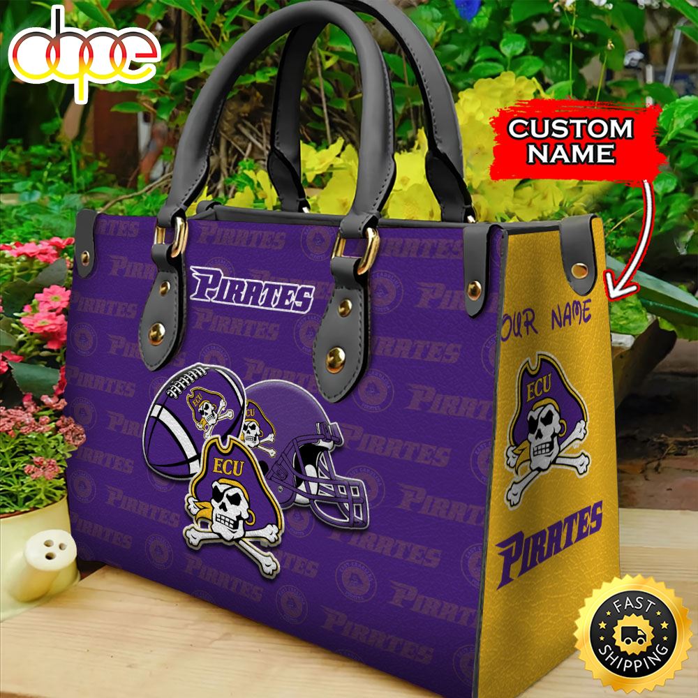 Sportswearmerch East Carolina Pirates NCAA Mickey Women Leather Bag For Fan