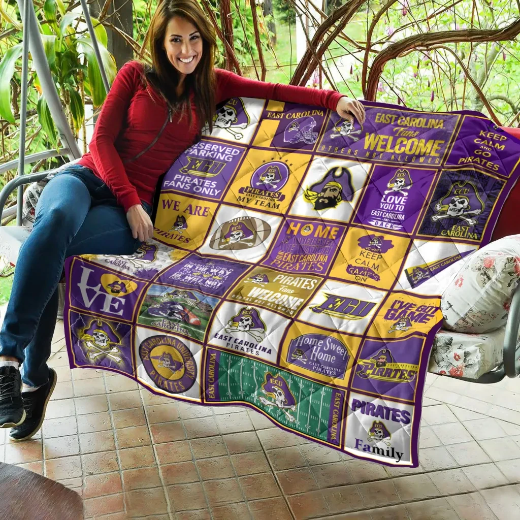 Sportswearmerch East Carolina Pirates NCAA Quilt Blanket For Fan