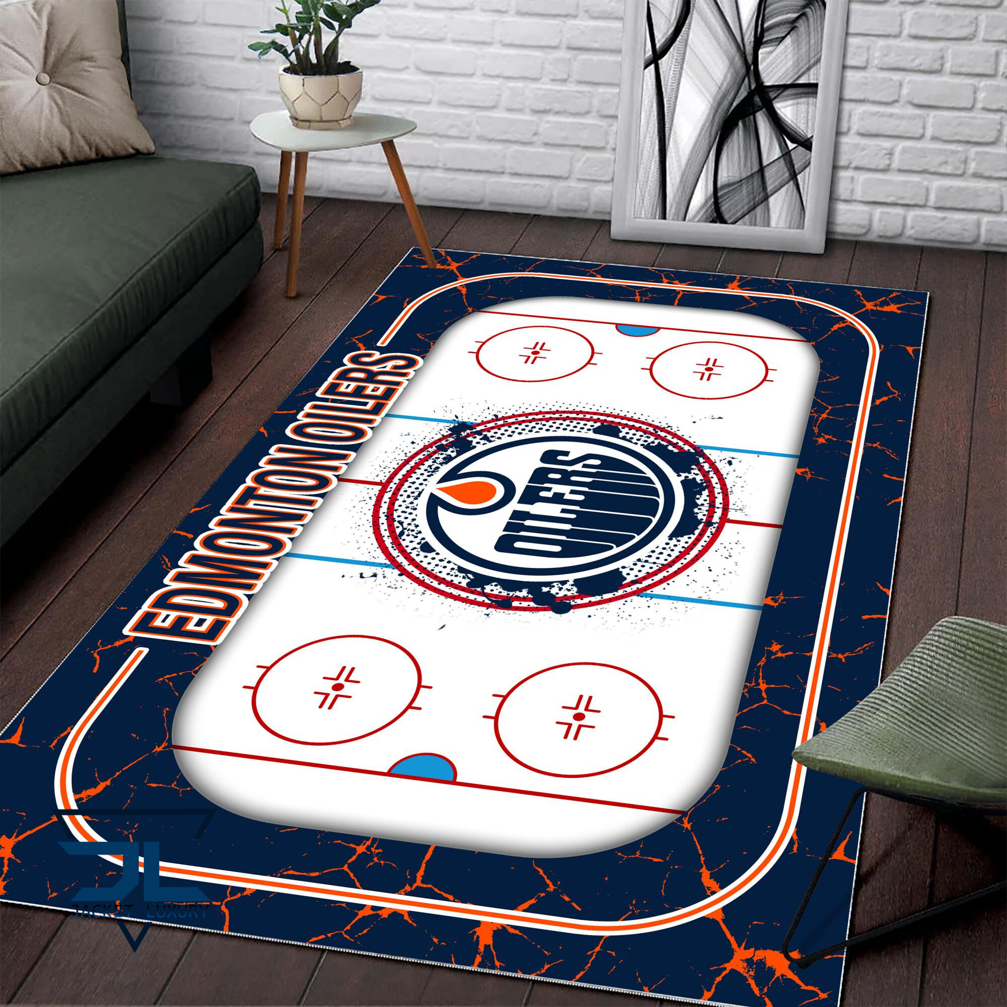 Sportswearmerch Edmonton Oilers NHL Area Rug For Fan