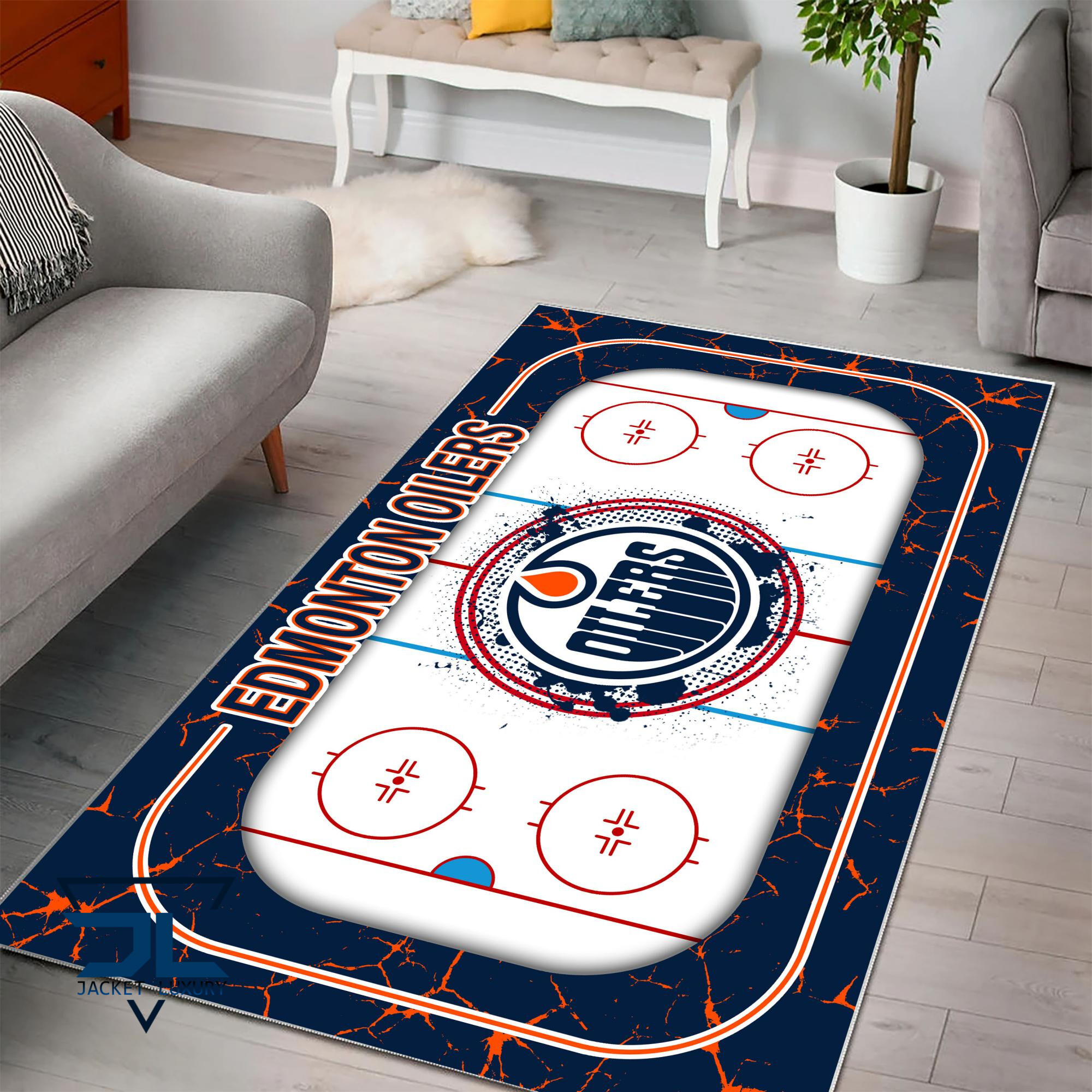 Sportswearmerch Edmonton Oilers NHL Area Rug For Fan