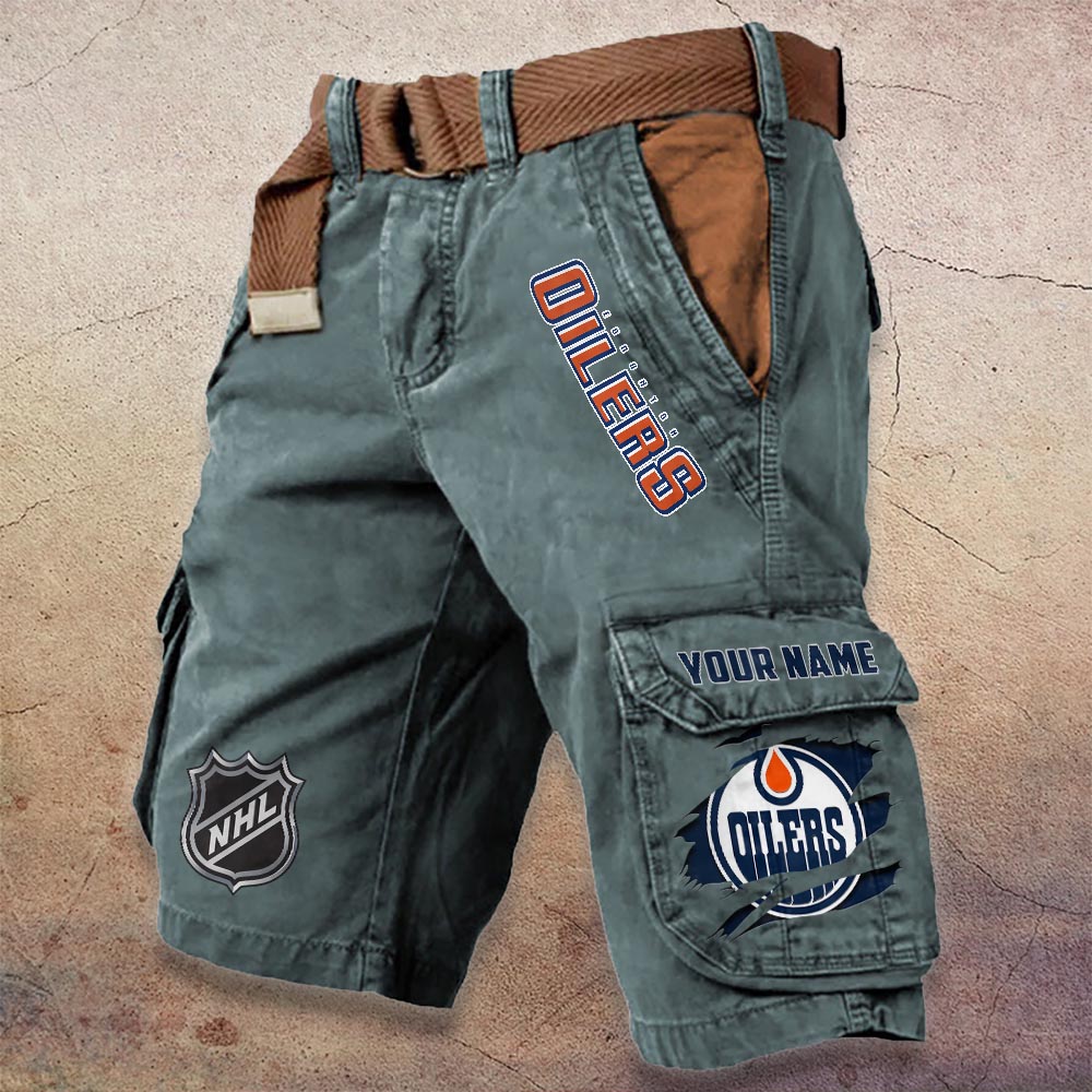 Sportswearmerch Edmonton Oilers NHL Denim Short For Fan