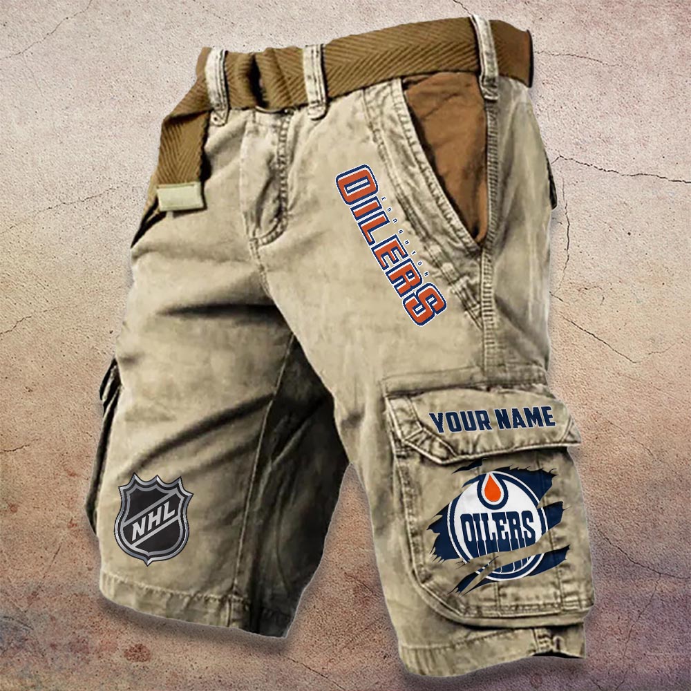 Sportswearmerch Edmonton Oilers NHL Denim Short For Fan