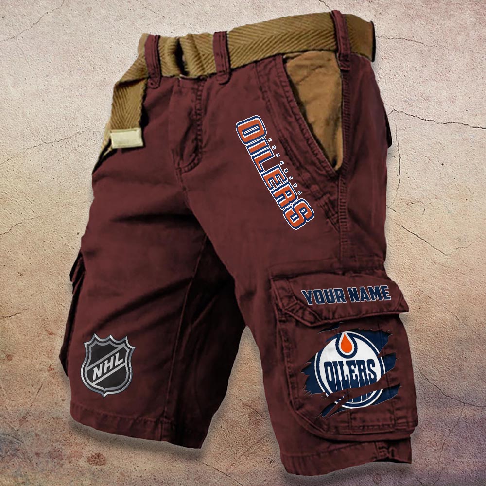 Sportswearmerch Edmonton Oilers NHL Denim Short For Fan