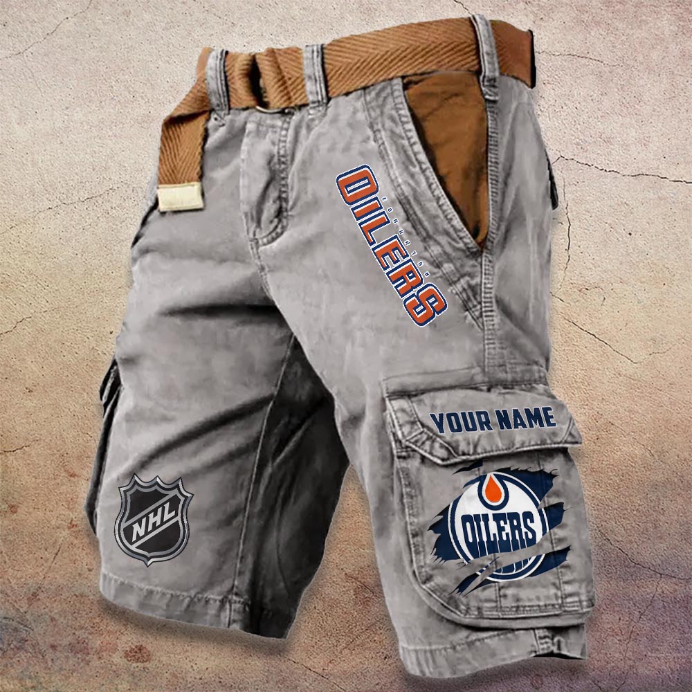 Sportswearmerch Edmonton Oilers NHL Denim Short For Fan