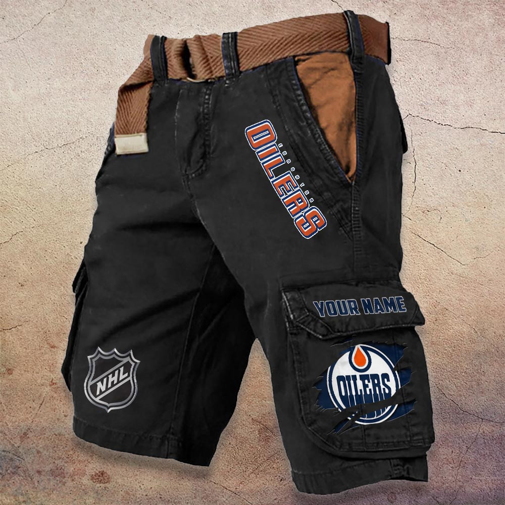 Sportswearmerch Edmonton Oilers NHL Denim Short For Fan