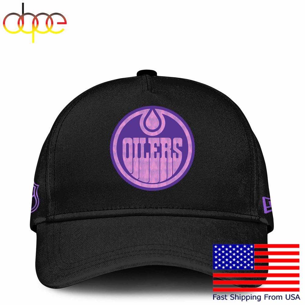 Sportswearmerch Edmonton Oilers NHL Fight Cancer Classic Cap For Fan