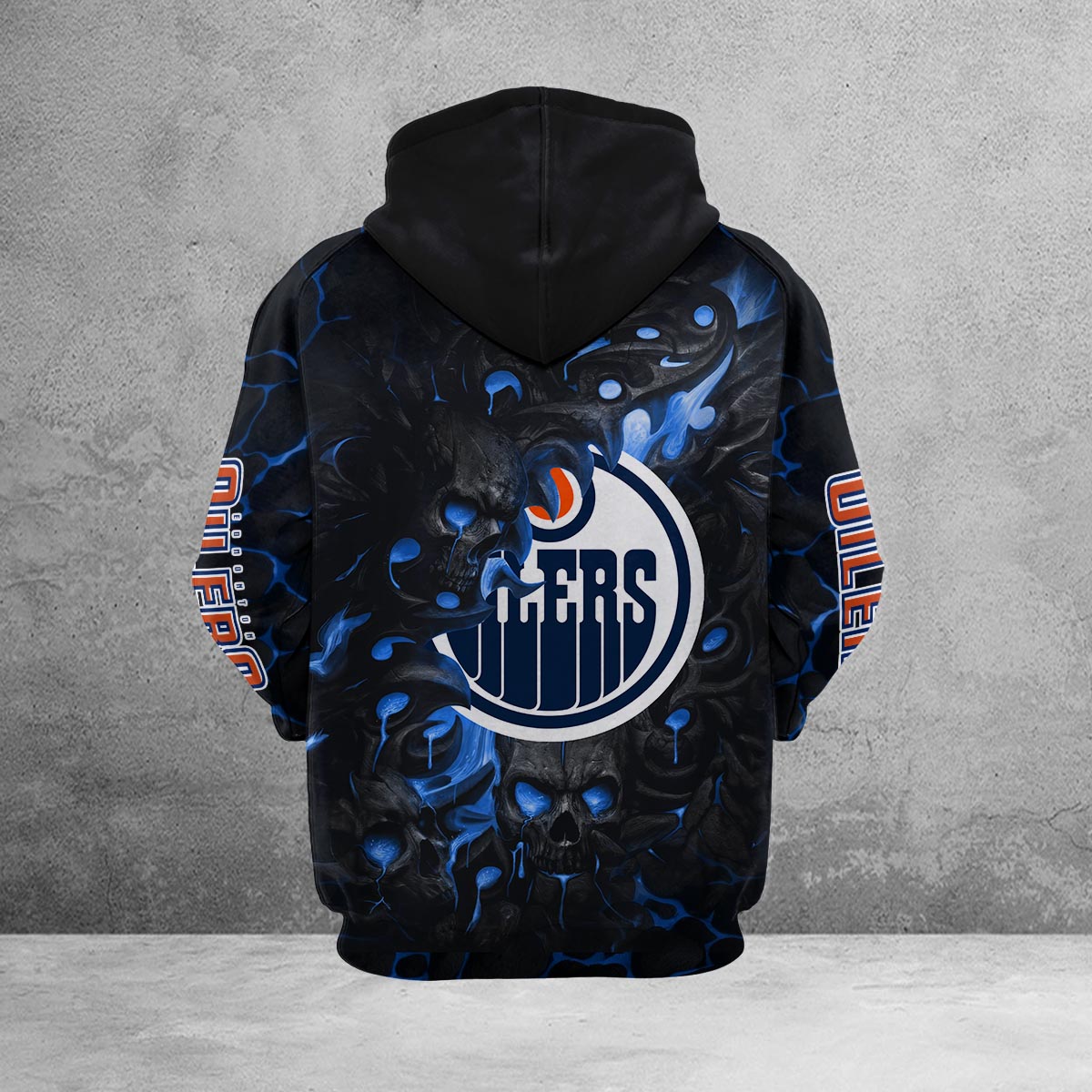 Sportswearmerch Edmonton Oilers NHL Lava Skull Hoodie For Fan