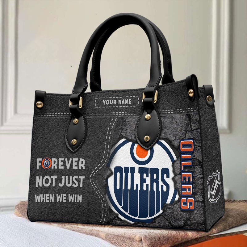 Sportswearmerch Edmonton Oilers NHL Leather Handbag For Fan