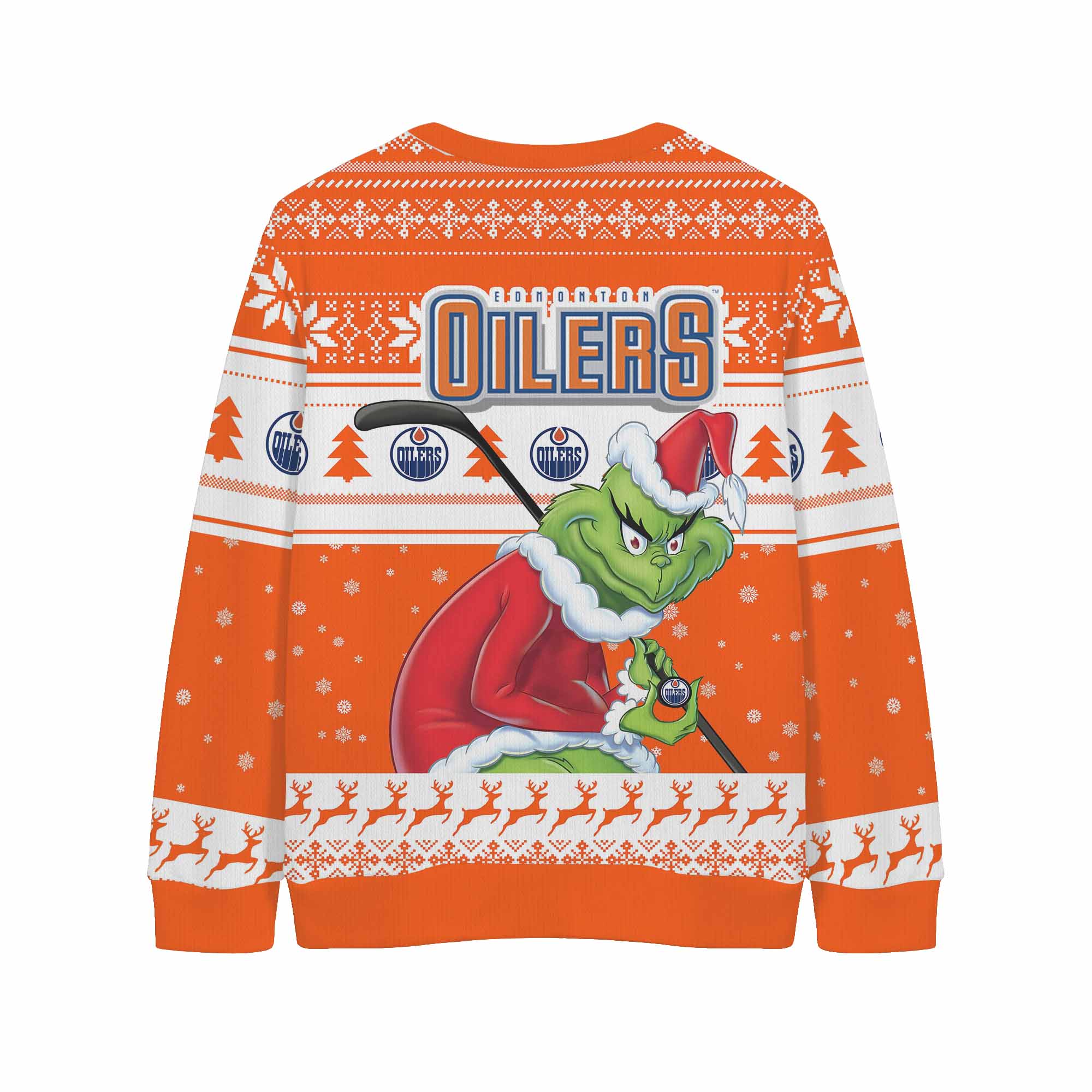 Sportswearmerch Edmonton Oilers NHL x Grinch Christmas Cardigan For Fan