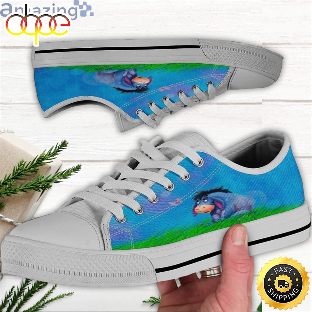 Sportswearmerch Eeyore Shoes Eeyore Lover Low Top Canvas Sneakers Shoes For Men And Women