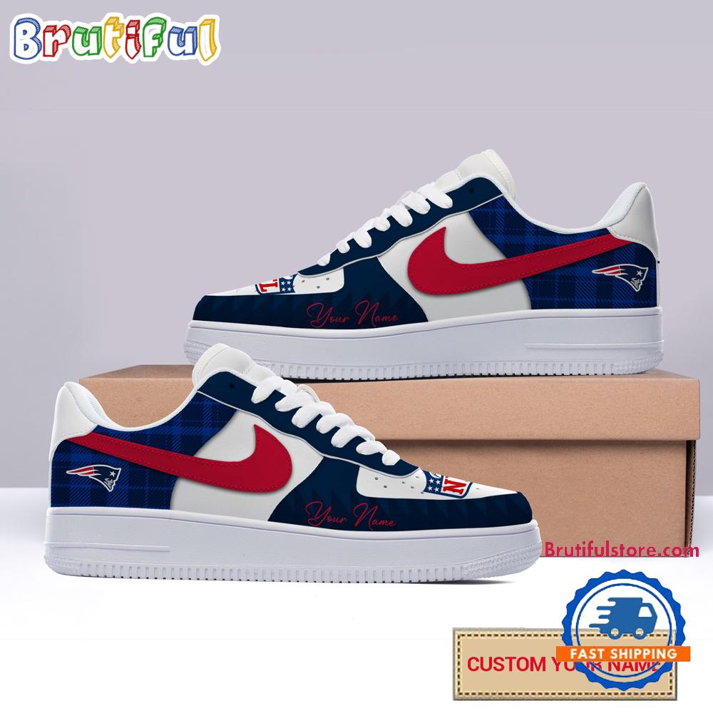 Sportswearmerch England Patriots NFL Christmas Logo Pattern Custom Air Low-Top Shoes For Men And Women