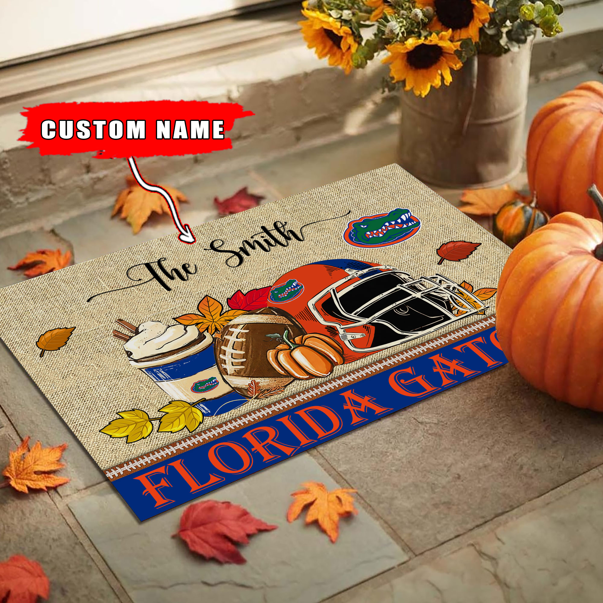 Sportswearmerch Florida Gators NCAA Fall Football Custom Doormat For Fan