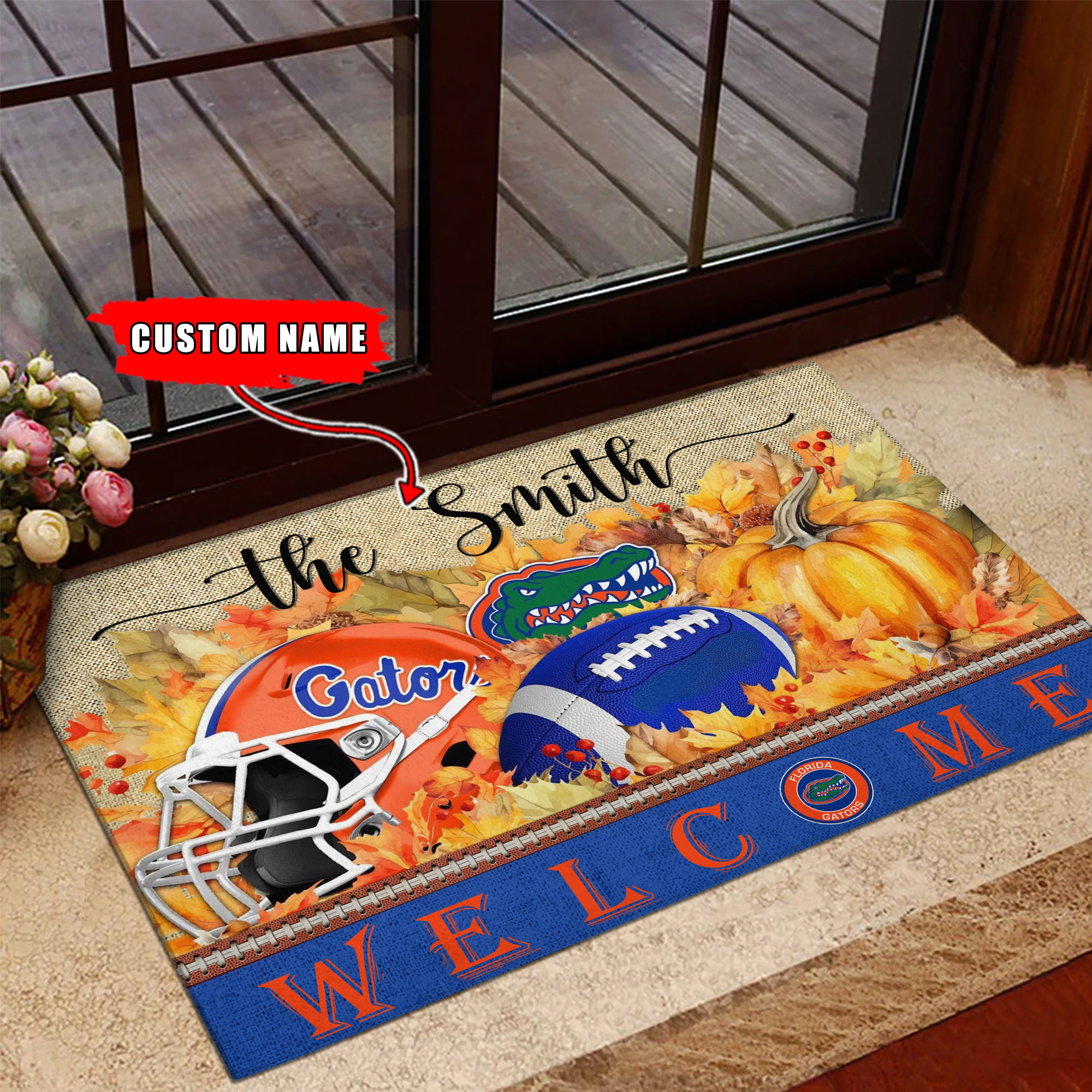 Sportswearmerch Florida Gators NCAA Welcome Fall Football Doormat For Fan