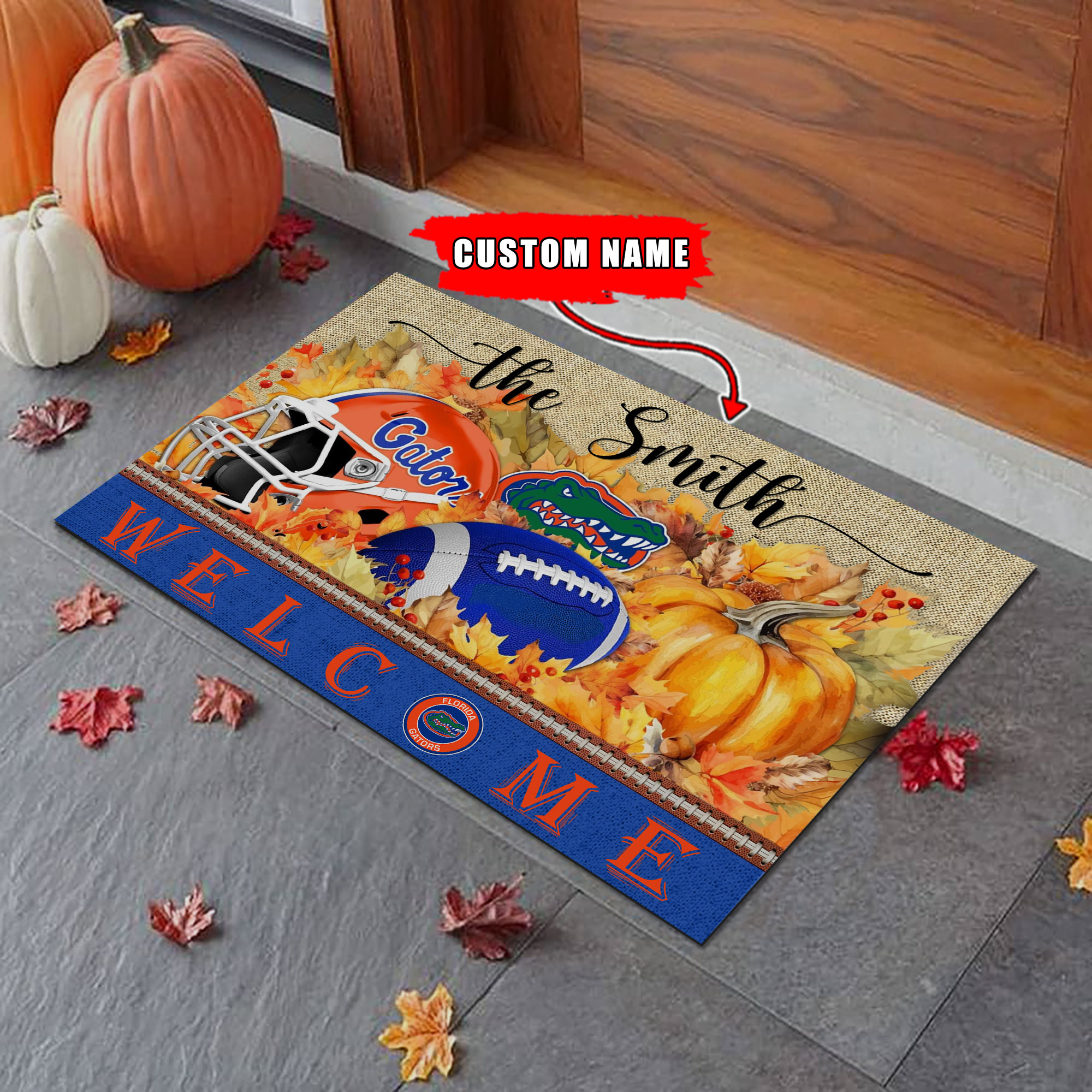 Sportswearmerch Florida Gators NCAA Welcome Fall Football Doormat For Fan