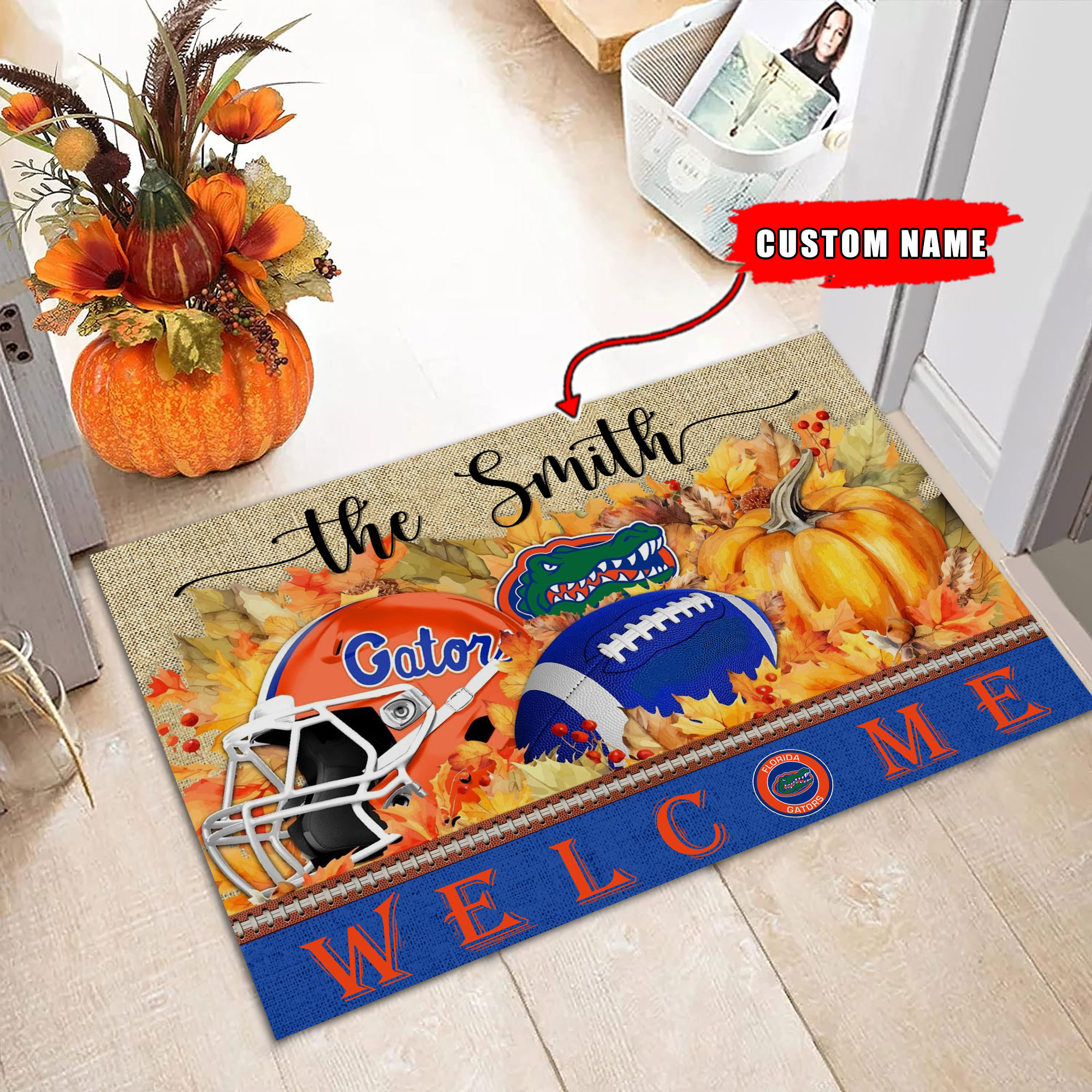 Sportswearmerch Florida Gators NCAA Welcome Fall Football Doormat For Fan