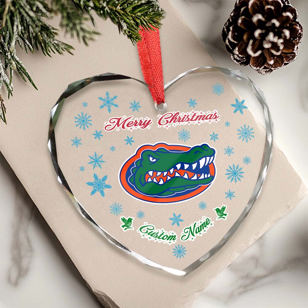 Sportswearmerch Florida Gators NCAA x Christmas Glass Ornament Gift For Fans