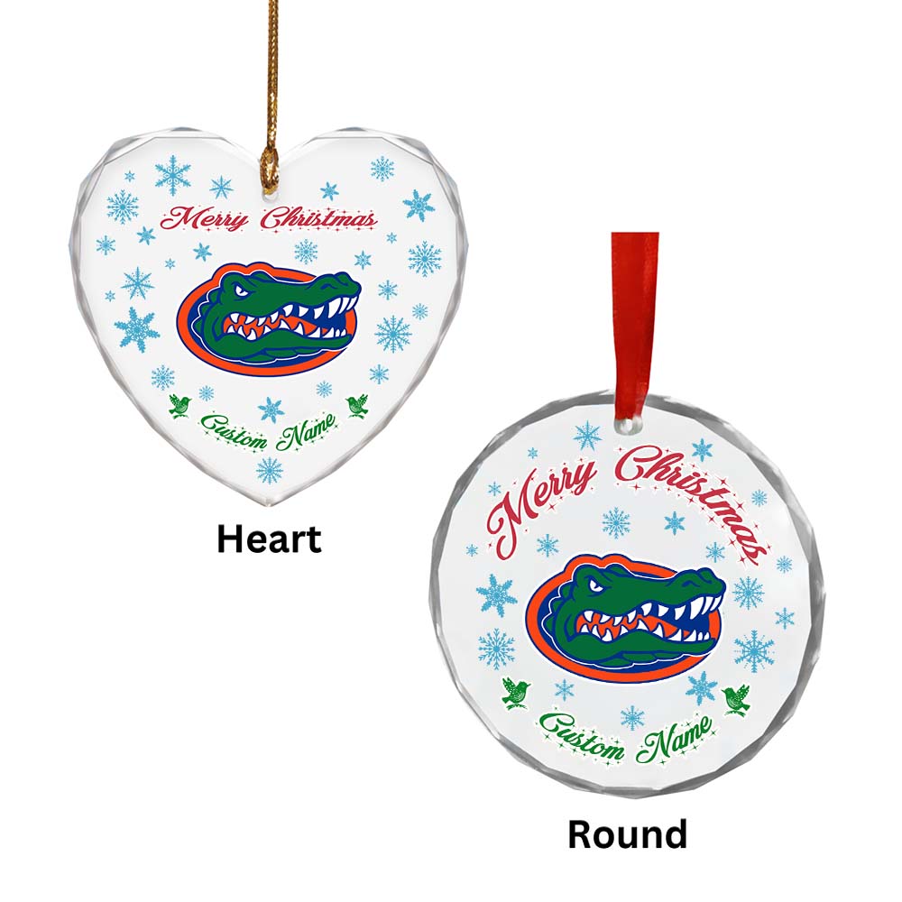 Sportswearmerch Florida Gators NCAA x Christmas Glass Ornament Gift For Fans