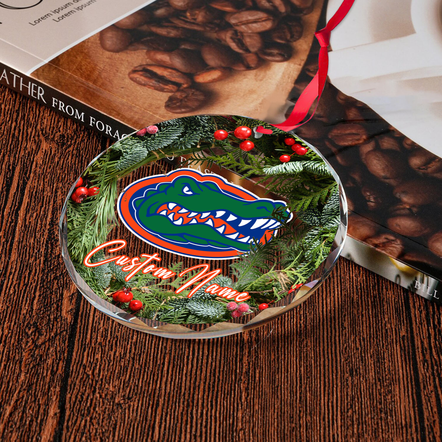 Sportswearmerch Florida Gators NCAA x Christmas Glass Ornament Gift For Fans