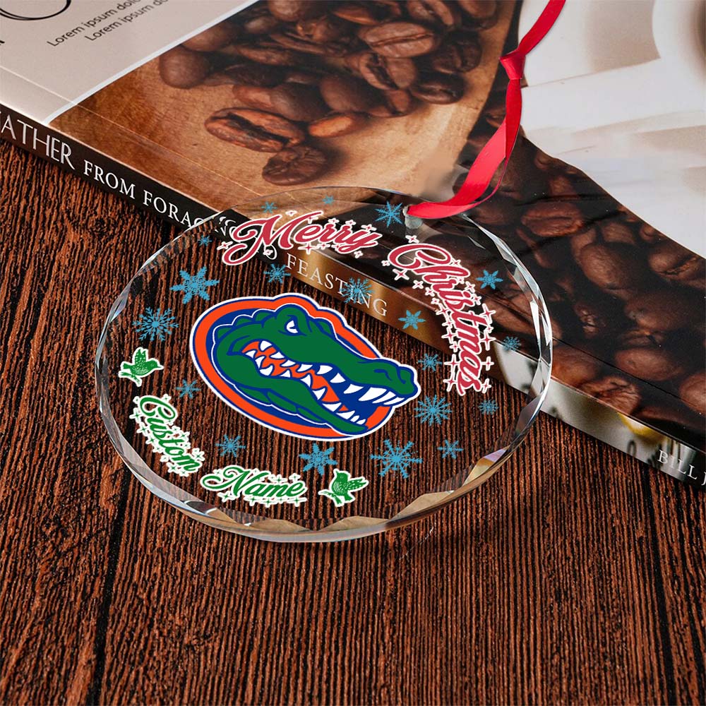 Sportswearmerch Florida Gators NCAA x Christmas Glass Ornament Gift For Fans