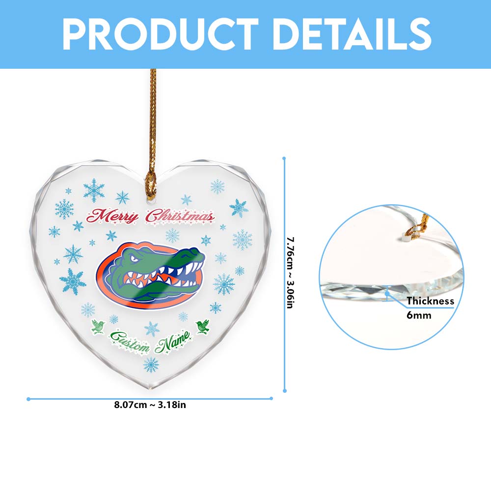 Sportswearmerch Florida Gators NCAA x Christmas Glass Ornament Gift For Fans
