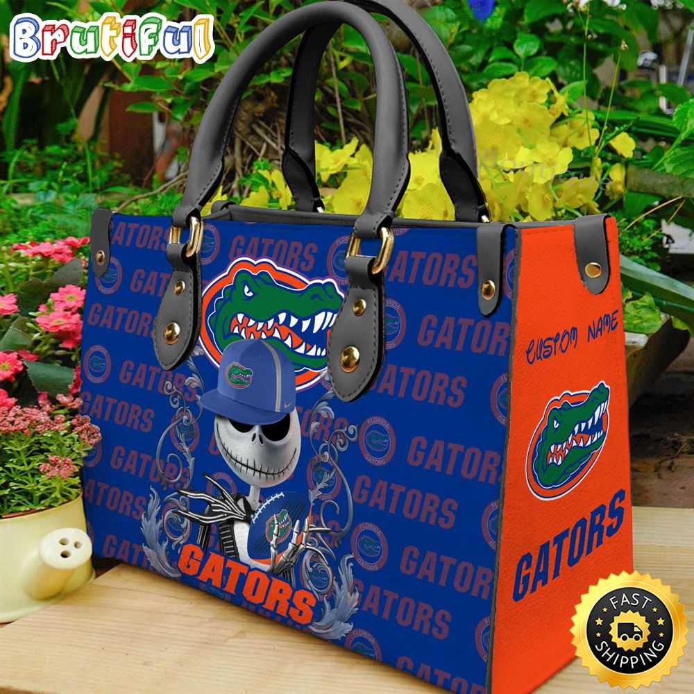 Sportswearmerch Florida Gators NCAA x Jack Skellington Women Leather Bag For Fan