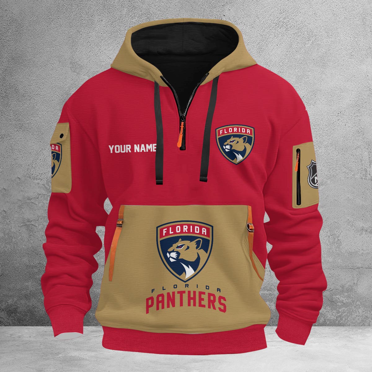 Sportswearmerch Florida Panthers NHL Half Zip Hoodie Personalized For Fan