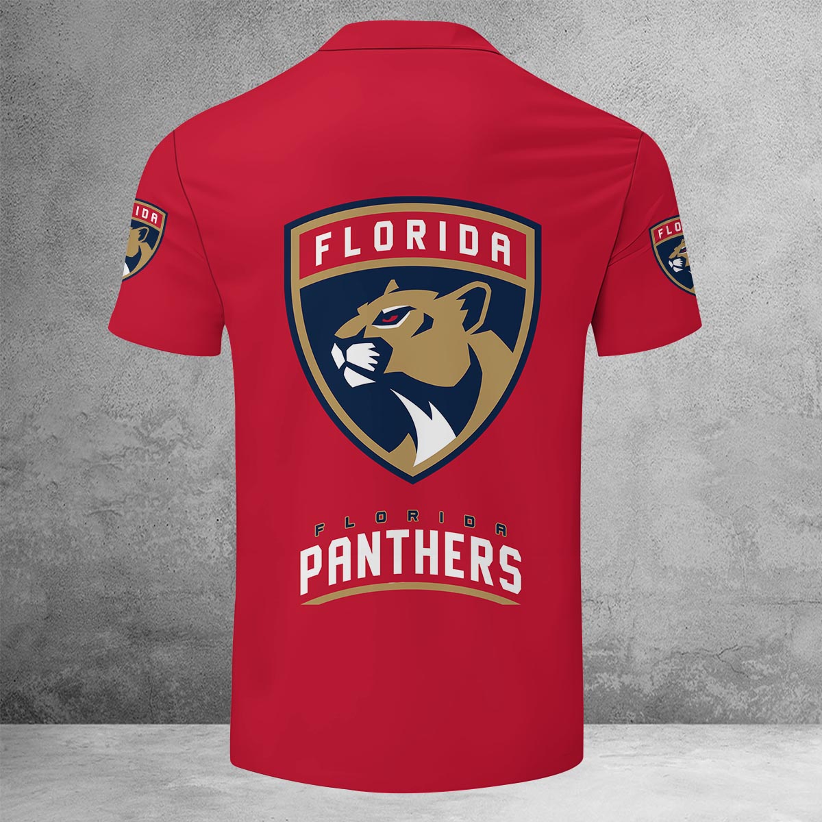 Sportswearmerch Florida Panthers NHL Lapel Zip Polo Shirt For Fan