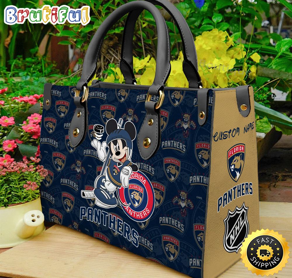 Sportswearmerch Florida Panthers NHL x Mickey Leather Handbag For Fan